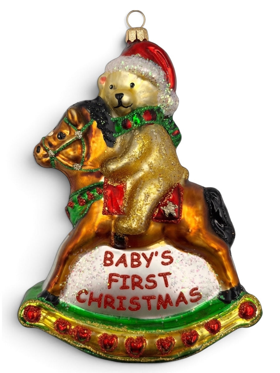 Teddy on a Rocking Horse Ornament