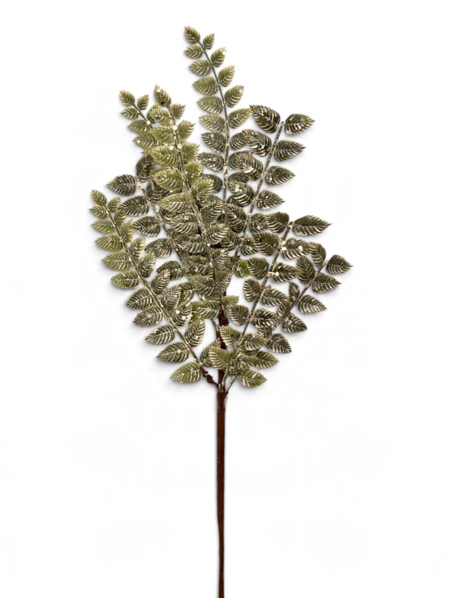 Green Fern w/ Glitter Pick 16.5''