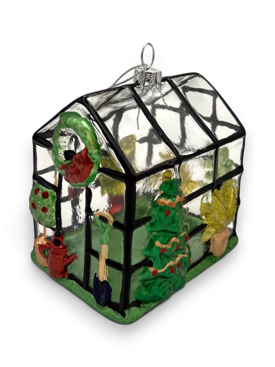 Greenhouse Glass Ornament 4.75''