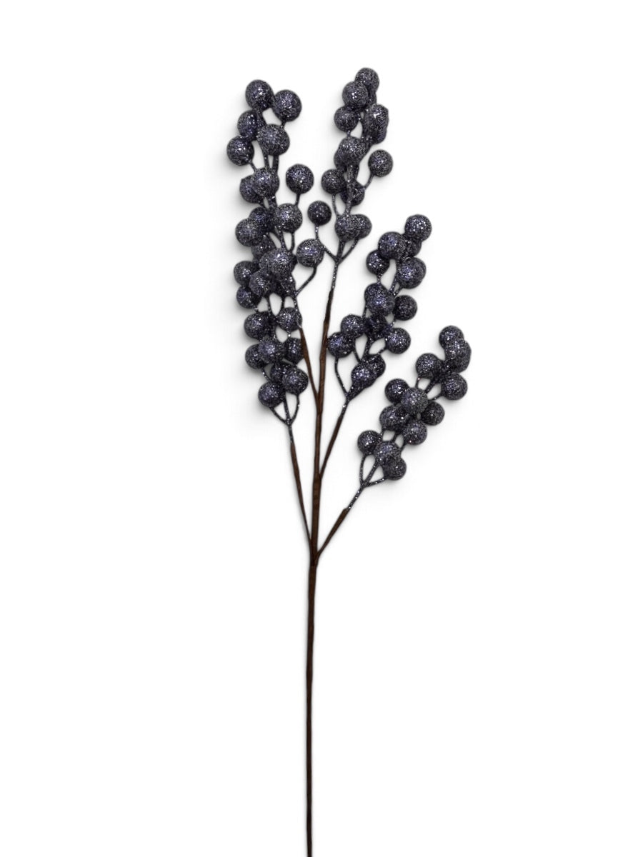 Blue Glitter Berry Spray 26''