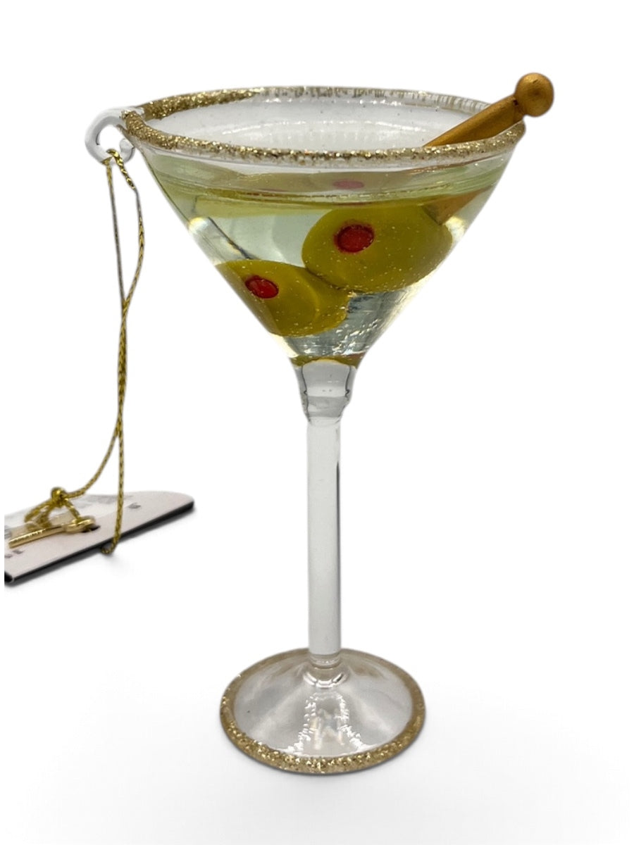 Classic Martini Cocktail Glass Ornament 3.75''