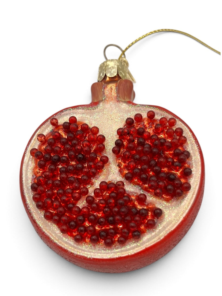 Pomegranate Glass Ornament 3.25''