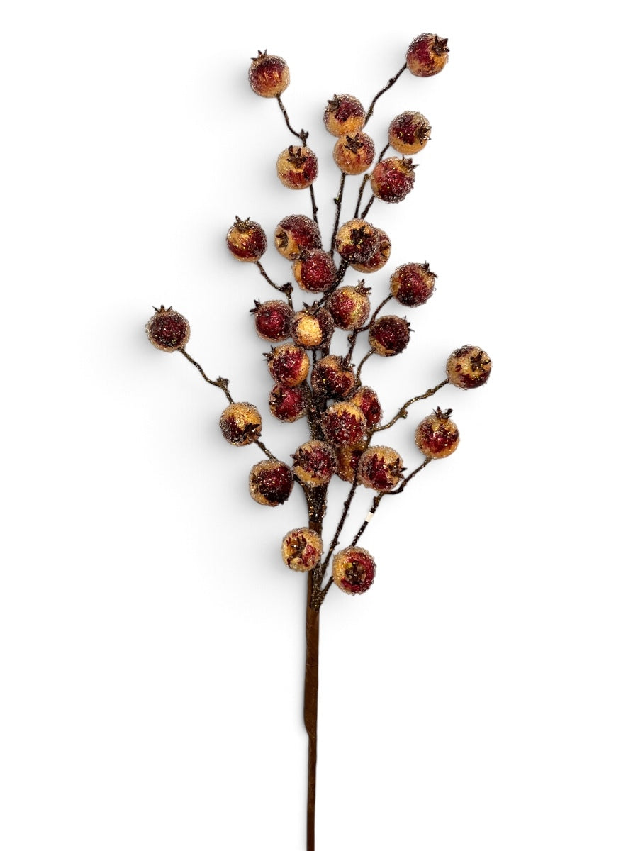 Brown Gold Iced Crabapple Spray 27''