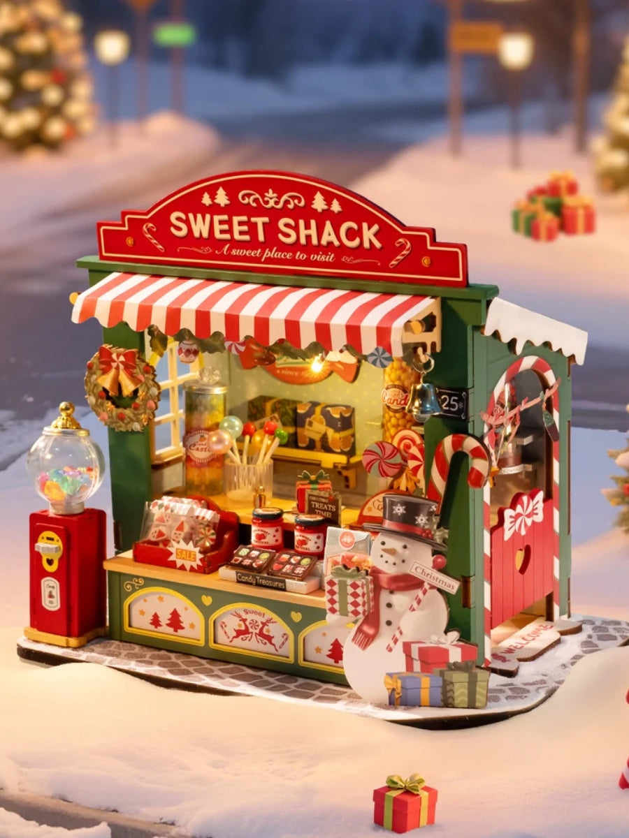 Robotime Christmas Candy Stand DIY Miniature House