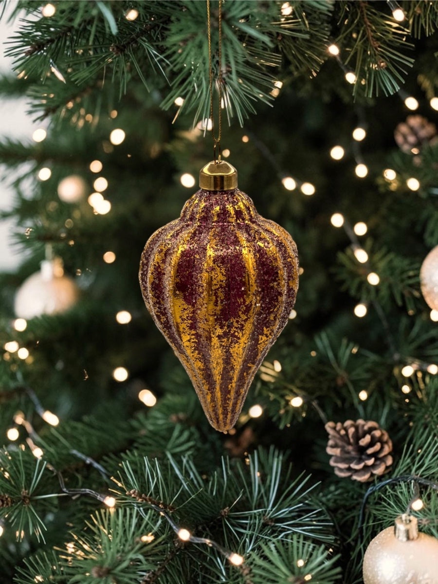 Southern Finial Glass Ornament 5'' Asst. of 3