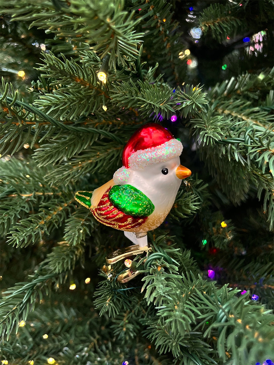 Santa Bird Ornament