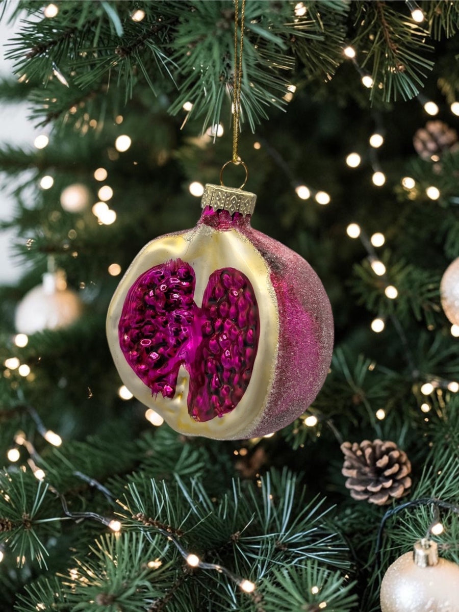 Pomegranate Glass Ornament 3''