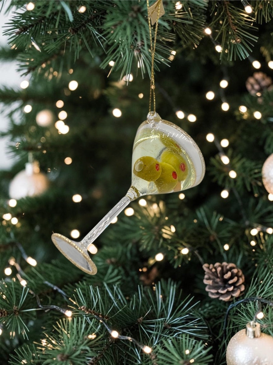 Classic Martini Cocktail Glass Ornament 3.75''