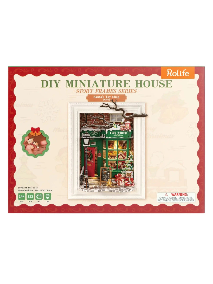 Robotime Santa's Toy Shop Story Frame Miniature House