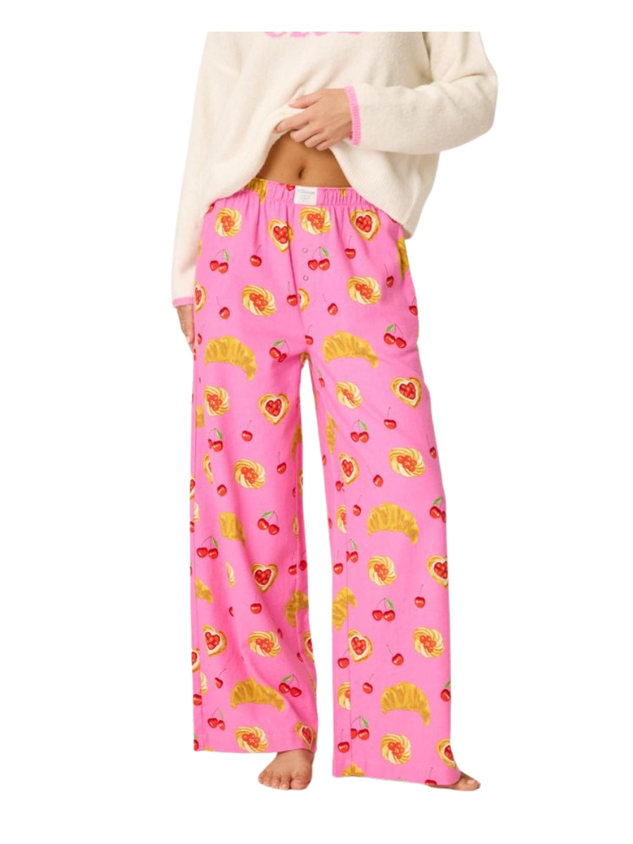 PJ Salvage Pants Flannel 'Pink Rose'