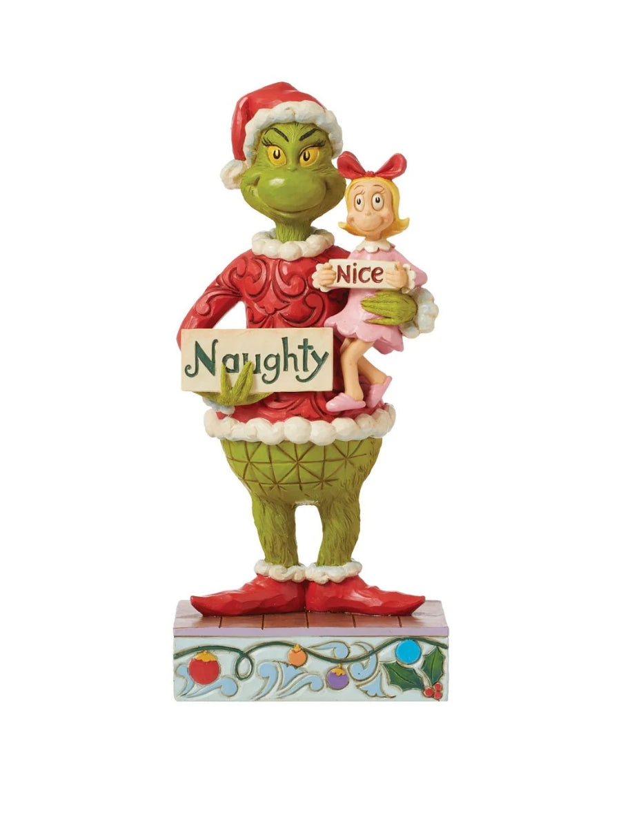 Grinch & Cindy Lou Hold Sign Figurine