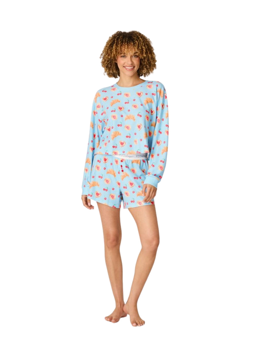 PJ Salvage 'Crystal Blue' Boyfriend Boxer Set