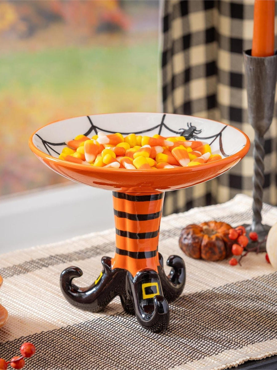 Witch Leg Serving Dish Ceramic 7.5''