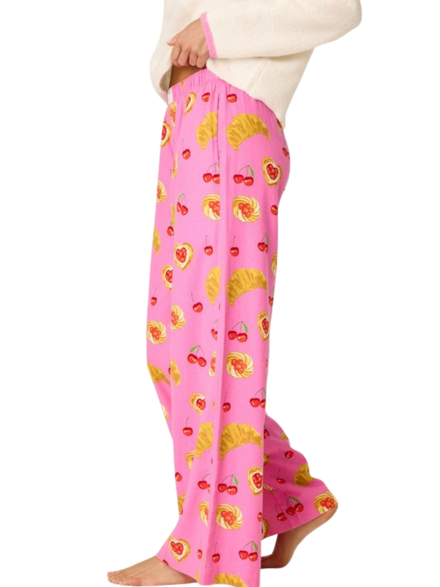 PJ Salvage Pants Flannel 'Pink Rose'