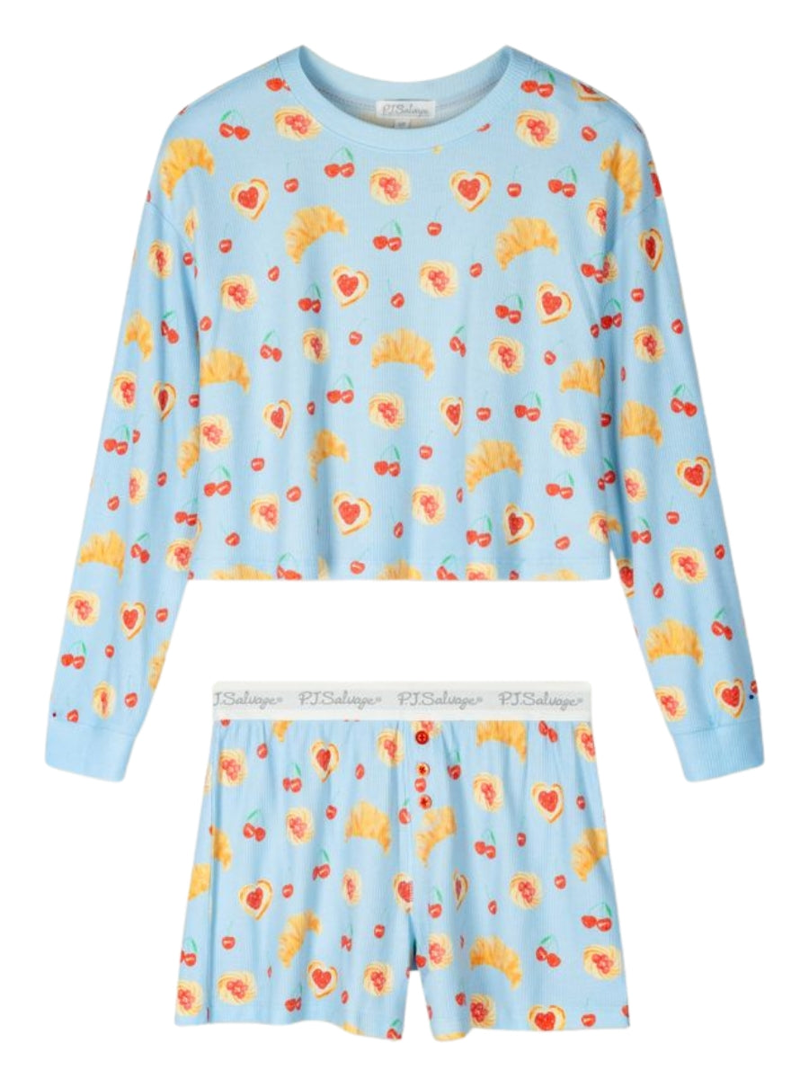 PJ Salvage 'Crystal Blue' Boyfriend Boxer Set