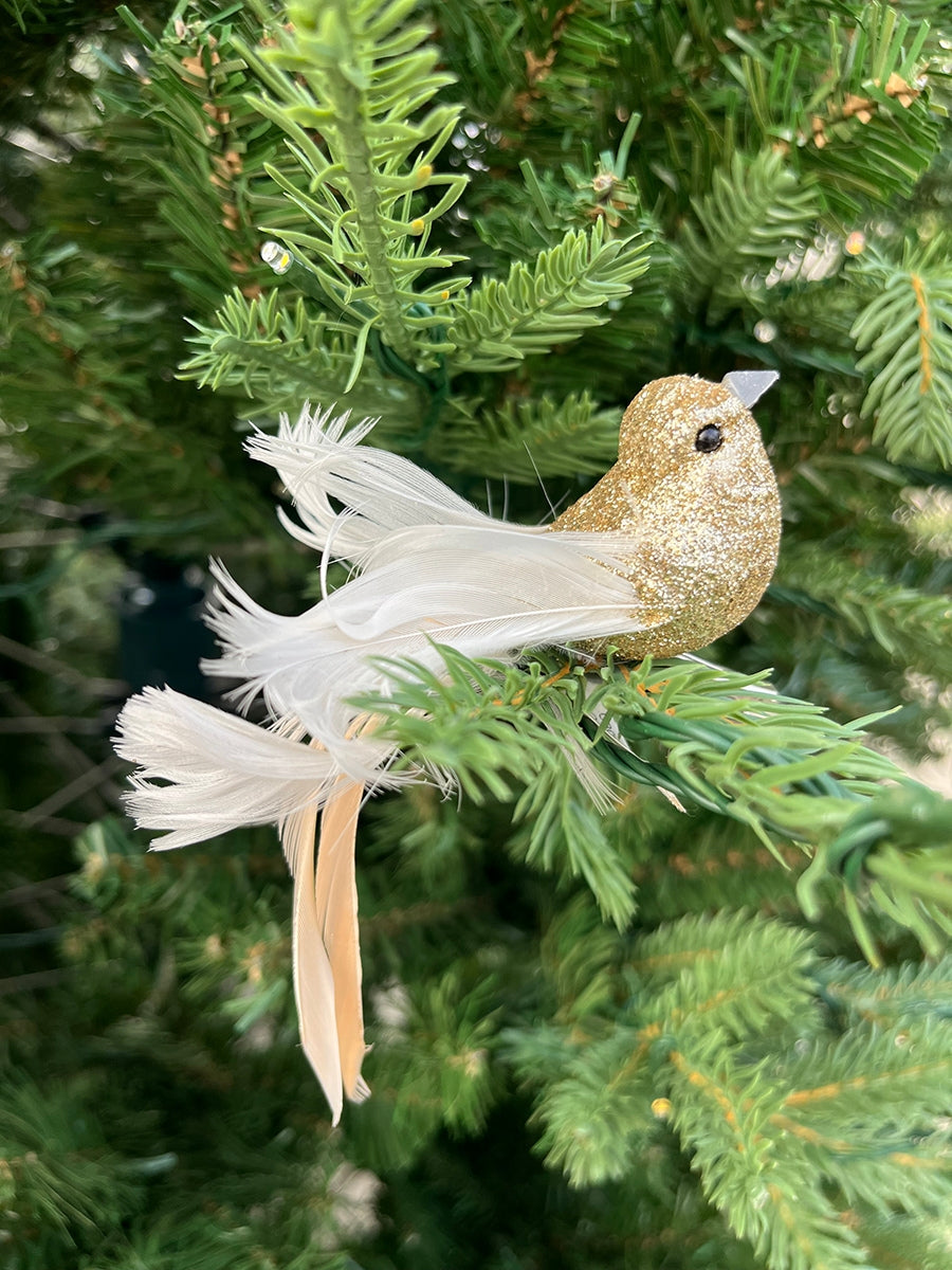 Gold Bird Ornament w/ Clip