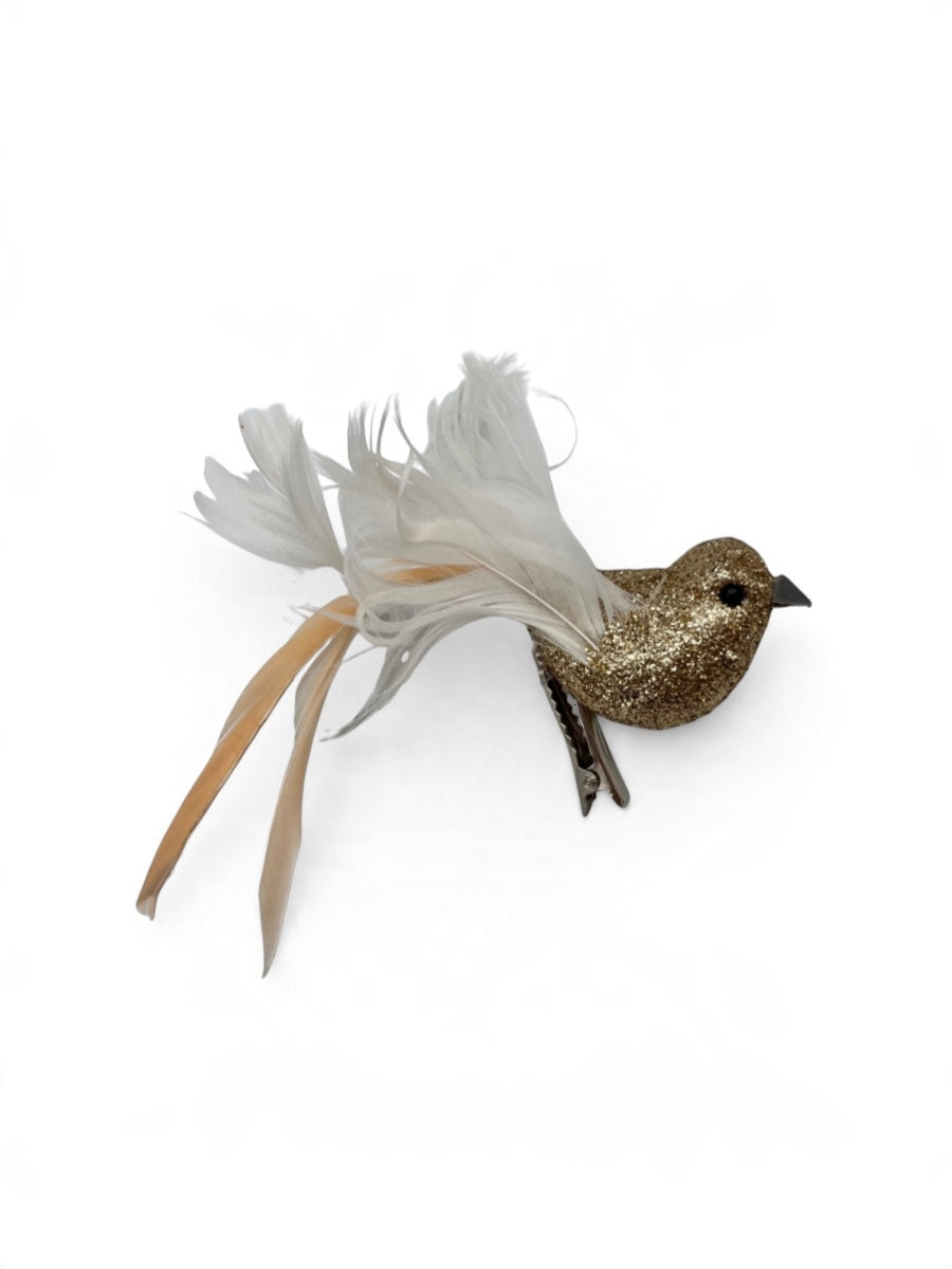 Gold Bird Ornament w/ Clip