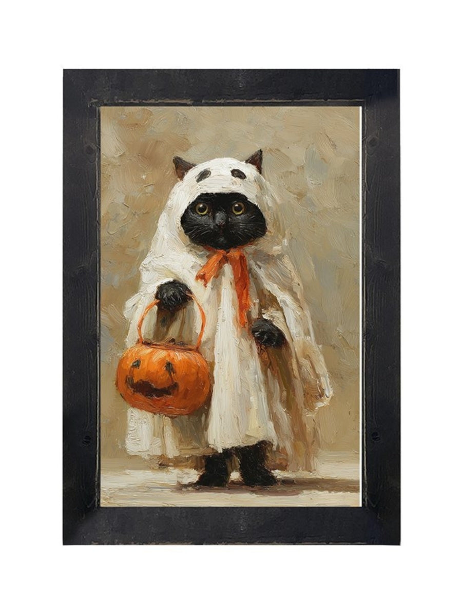 Trick or Treating Pets - Cat as Ghost Frame