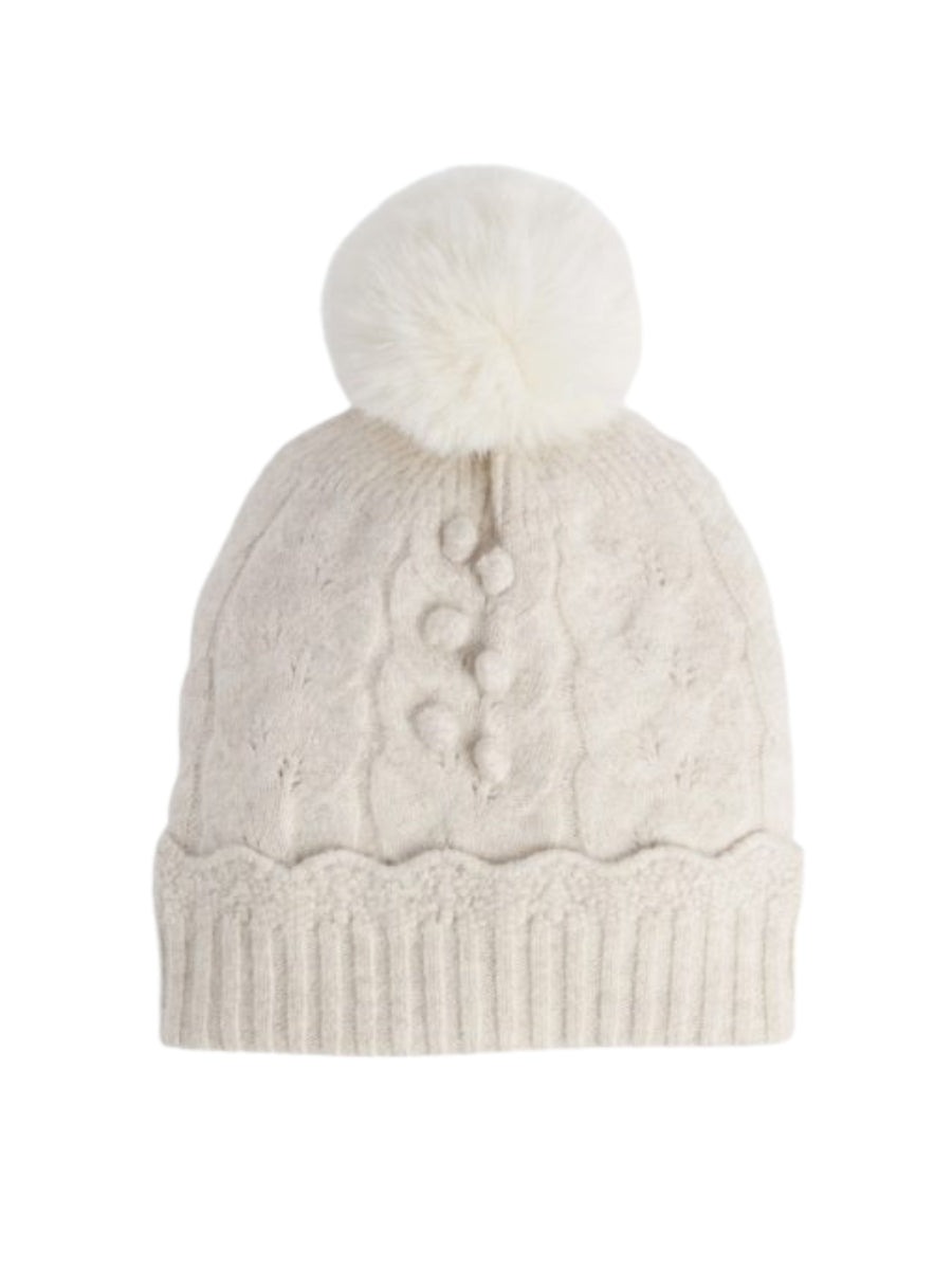 Coco Cream Sweet Scallop Knit Hat