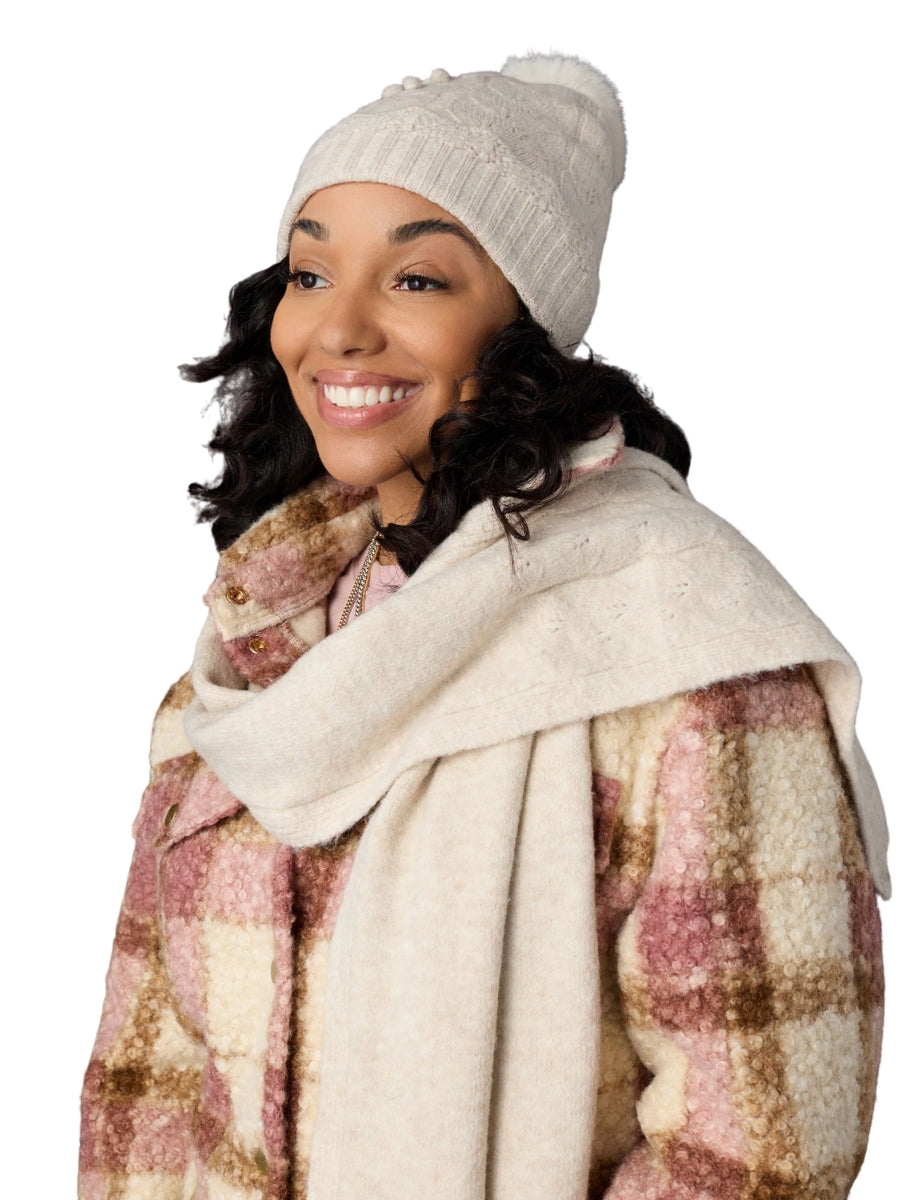 Coco Cream Sweet Scallop Scarf