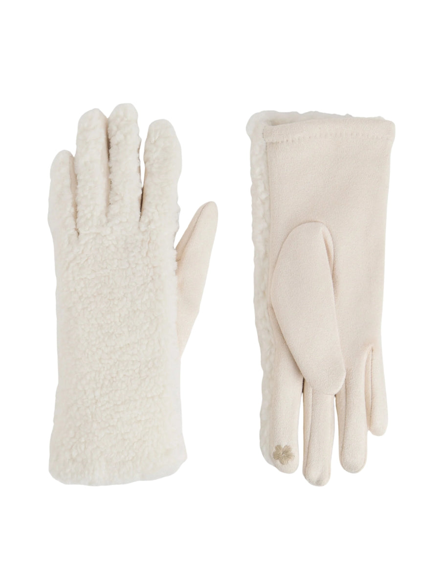 Coco Cream Sherpa Gloves