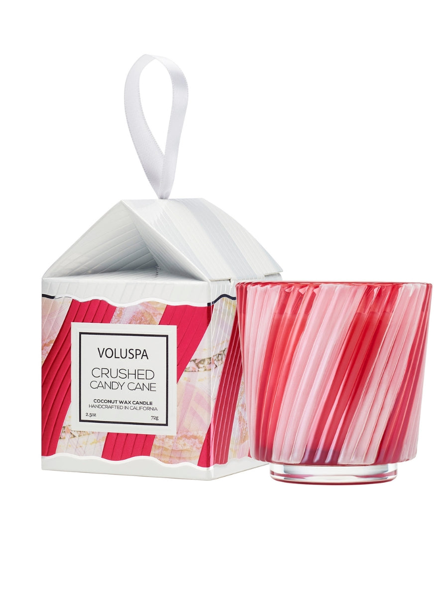 Voluspa Crushed Candy Cane Pedestal Ornament 2.5oz.