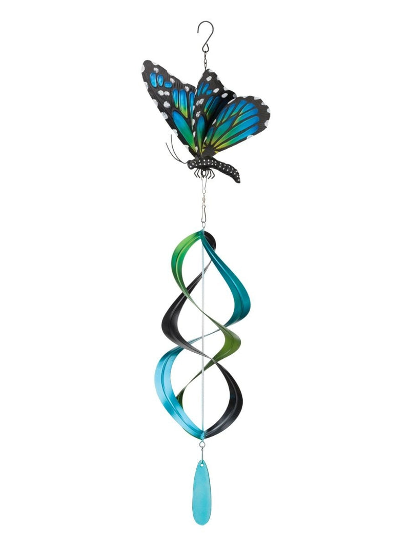 Blue Monarch Hanging Wind Spinner