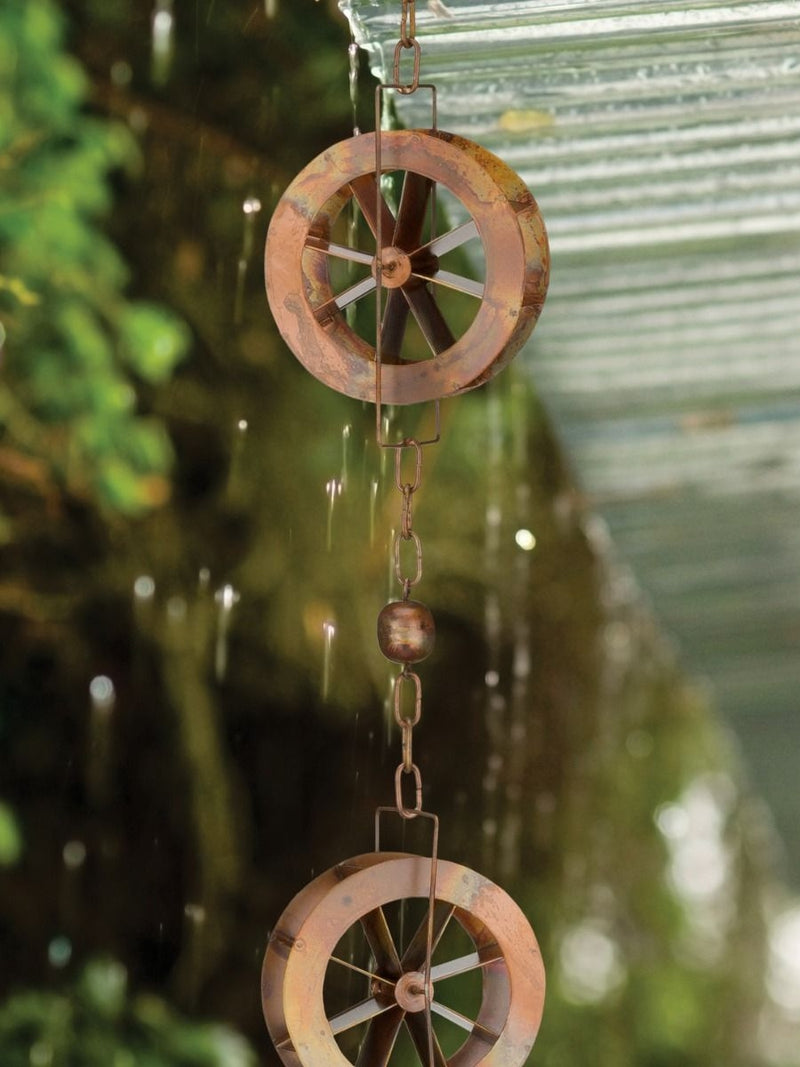 Water Wheel Rain Chain