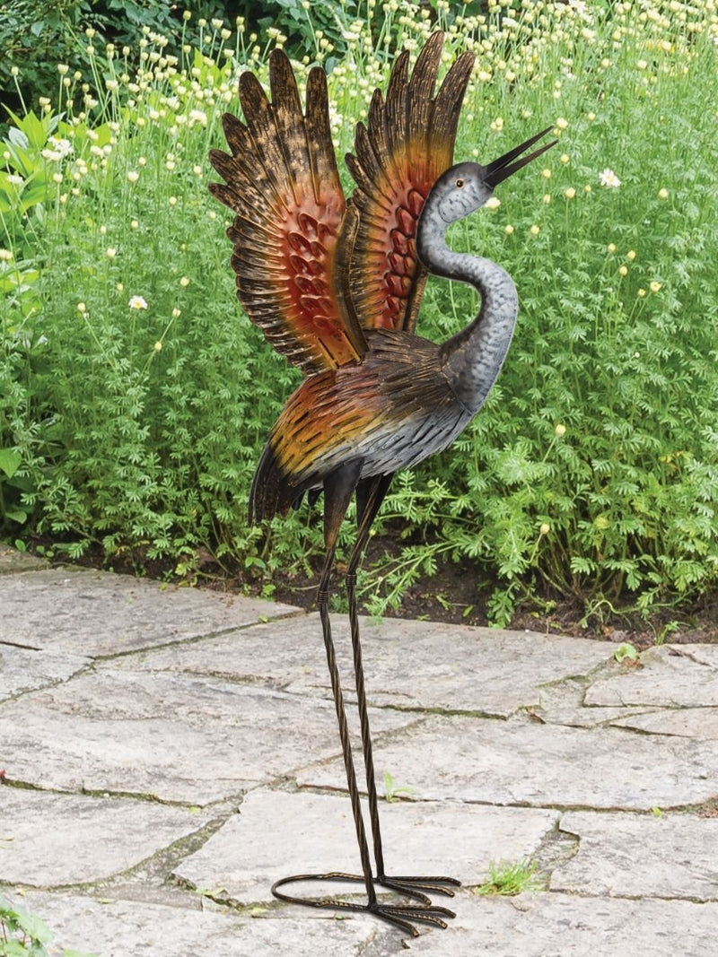 Sparta Crane with Wings Up Decor