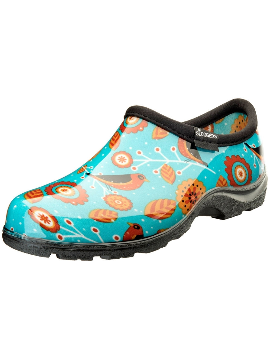 Turquoise Birds Women's Waterproof Shoe