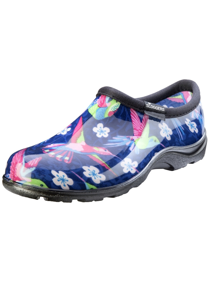 Hummingbird Blue & Pink Women's Waterproof Shoe