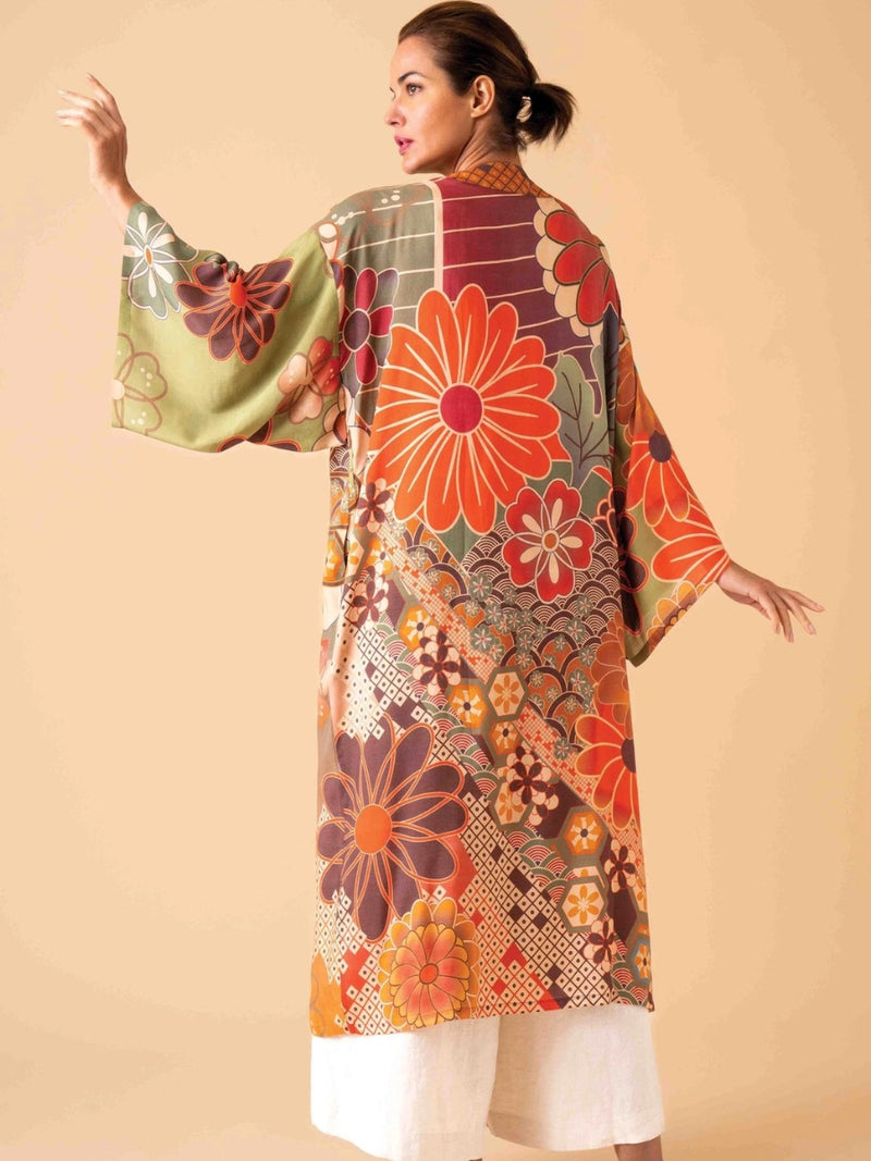 70s Kaleidoscope Floral Kimono
