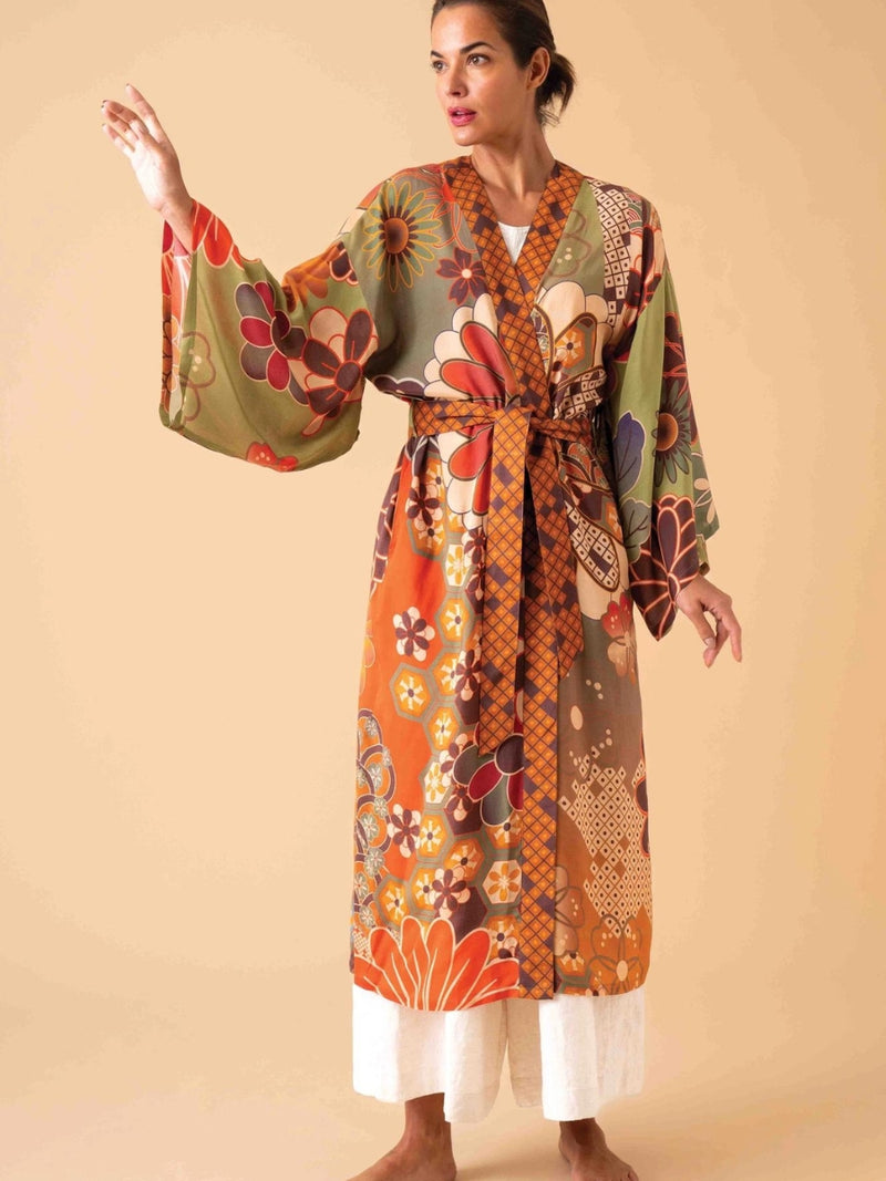 70s Kaleidoscope Floral Kimono