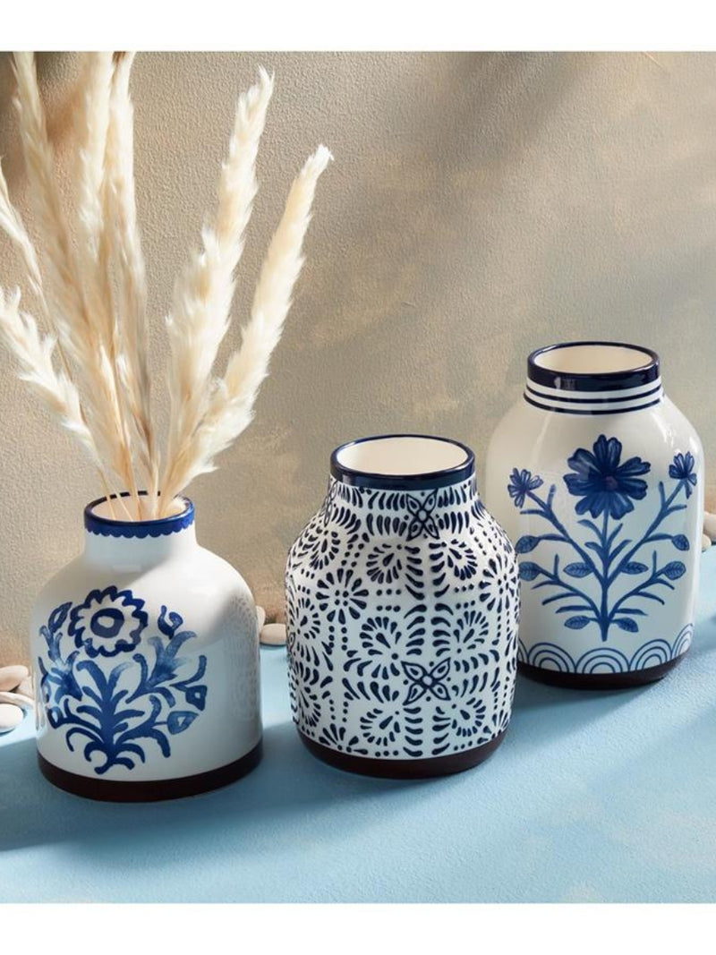Blue Floral Vase