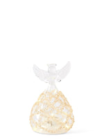 Glass LED Angel with Gold Beads Lattice