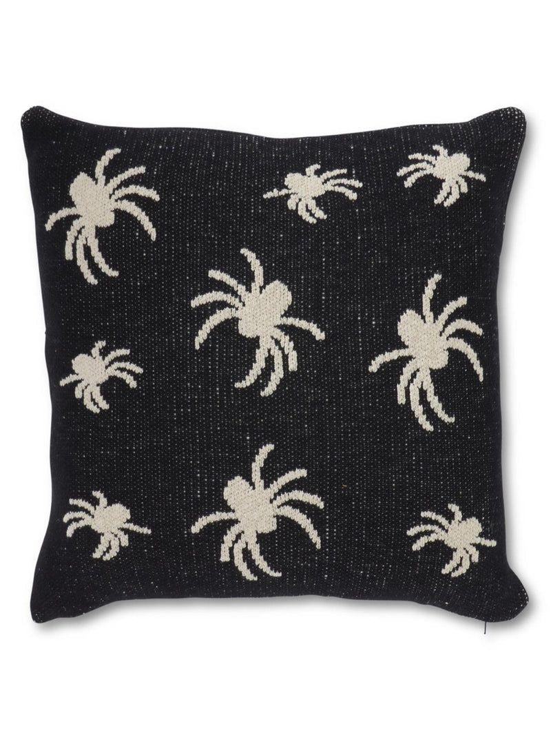 Black & Cream Spider Pillow