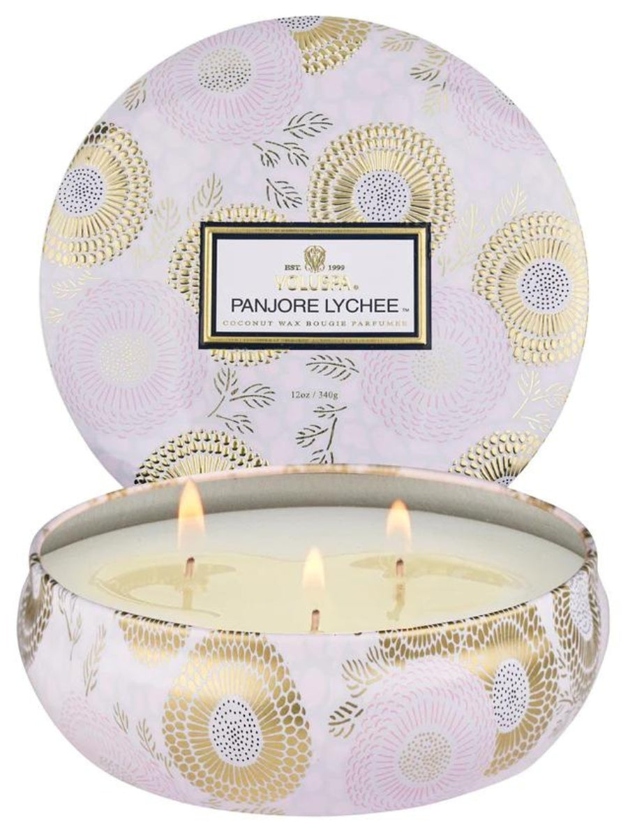 Panjore Lychee 3 Wick Tin Candle