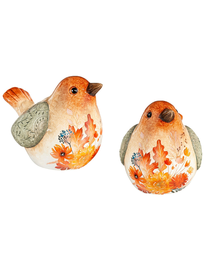 Ceramic Bird with Flower Design
