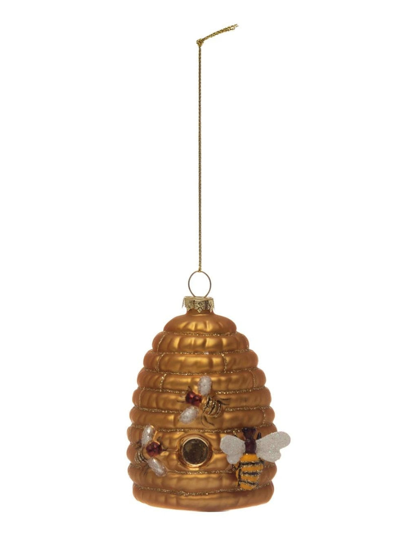 Glass Bee Skip Ornament
