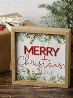 Merry Christmas Inset Box Sign