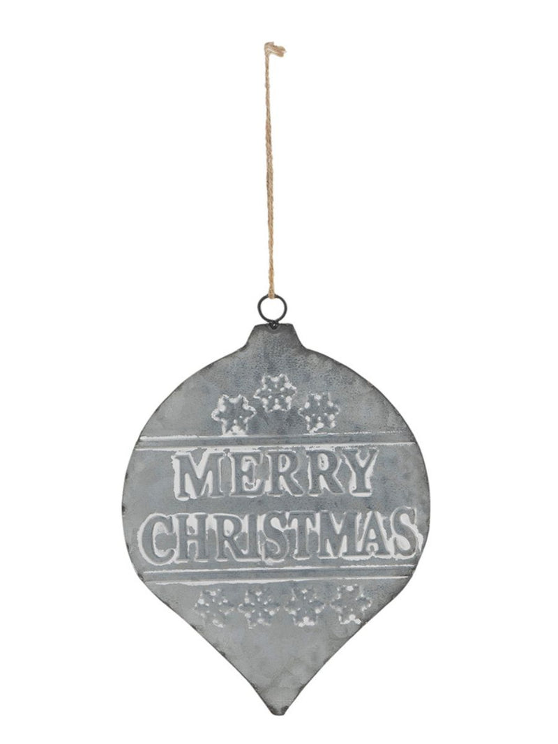 Metal Merry Christmas Ornament