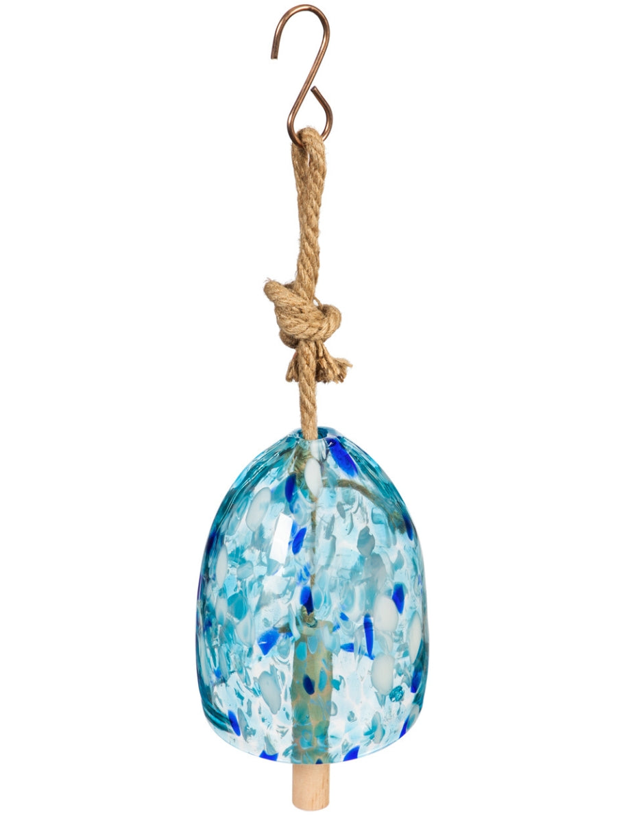 Light Blue Glass Garden Bell