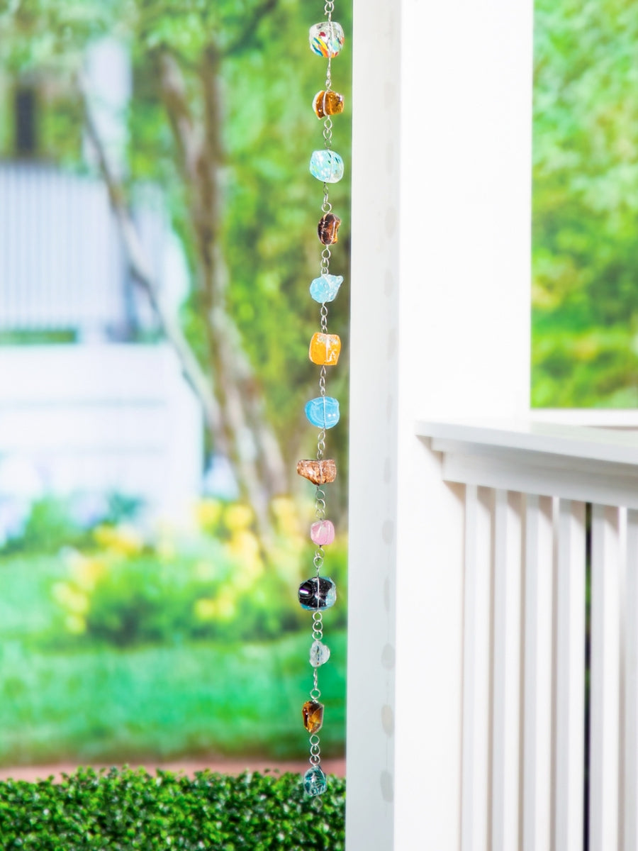 Multicolor Glass Rain Chain