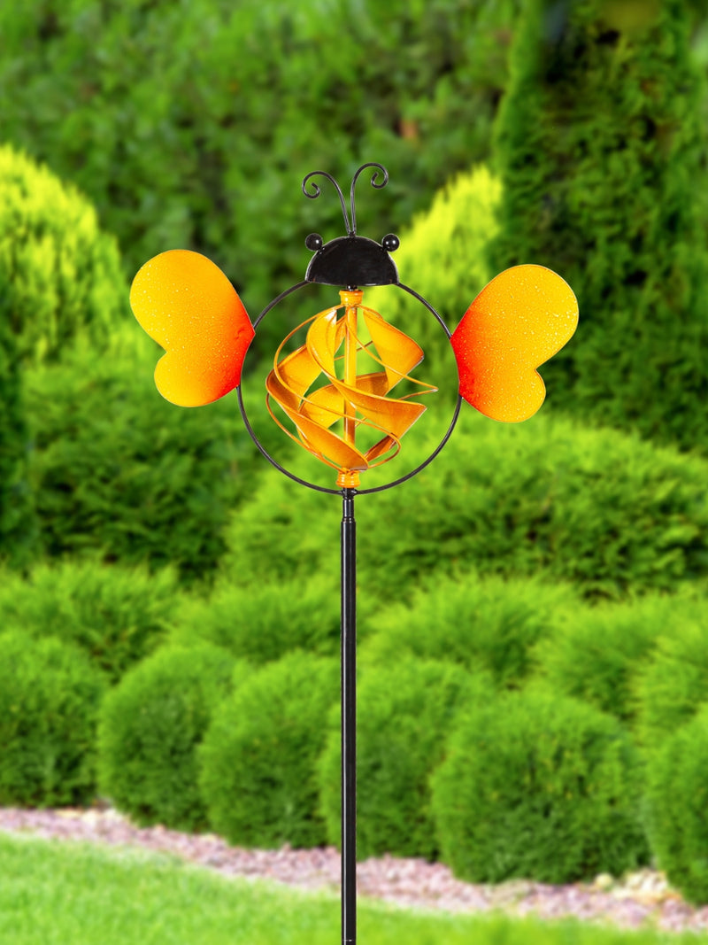 Yellow Bug Wind Spinner