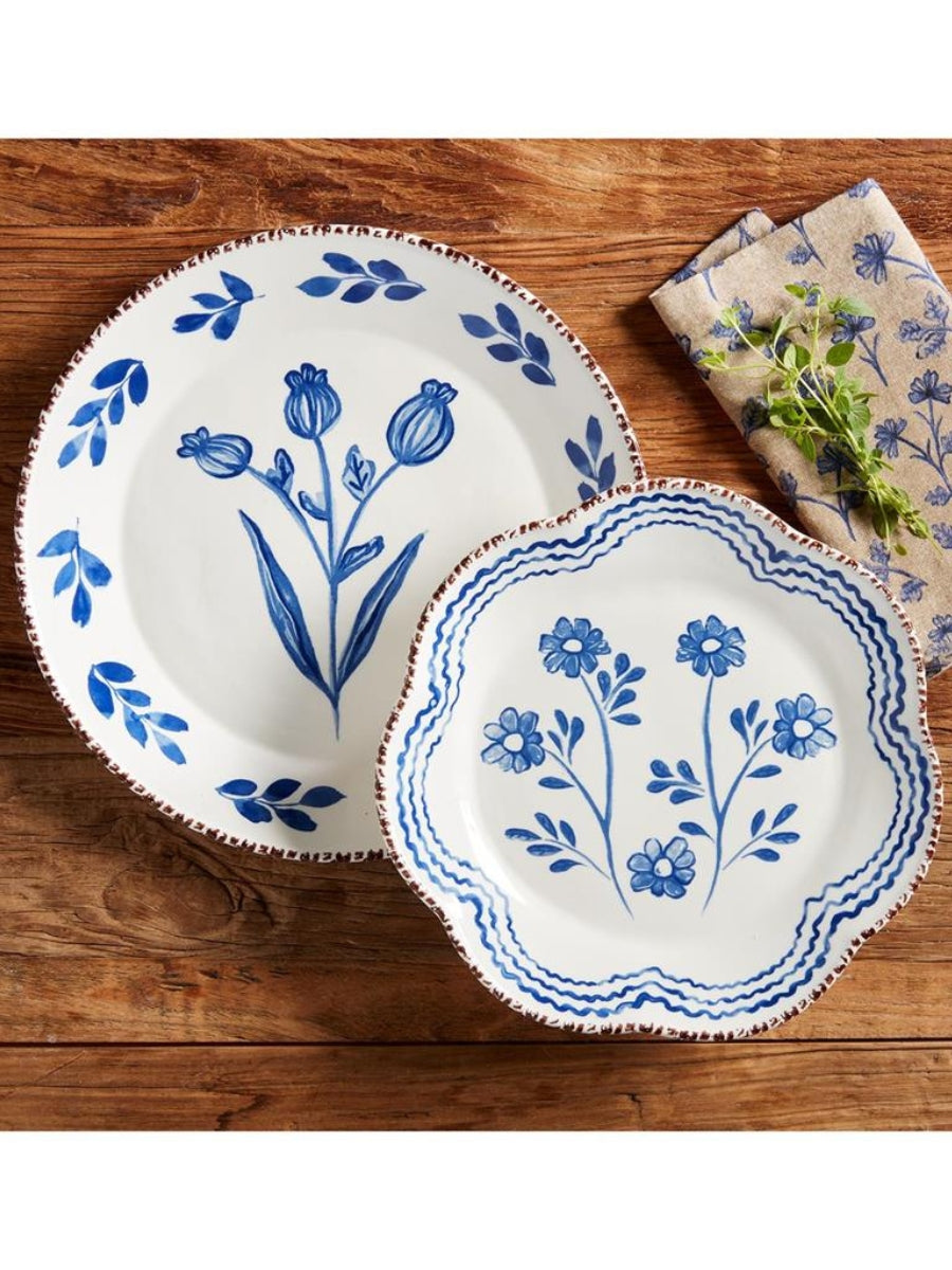 Blue Floral Platter