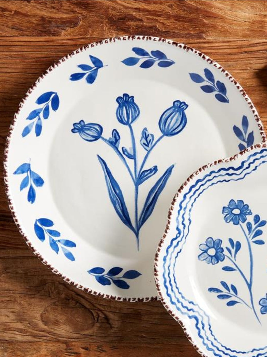 Blue Floral Platter