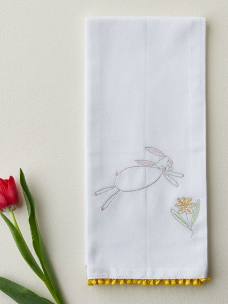 Bunny & Daffodil Dishtowel
