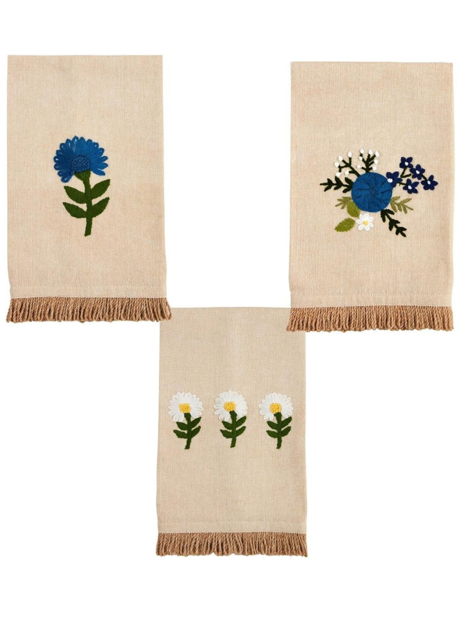 Floral Embroidery Towel