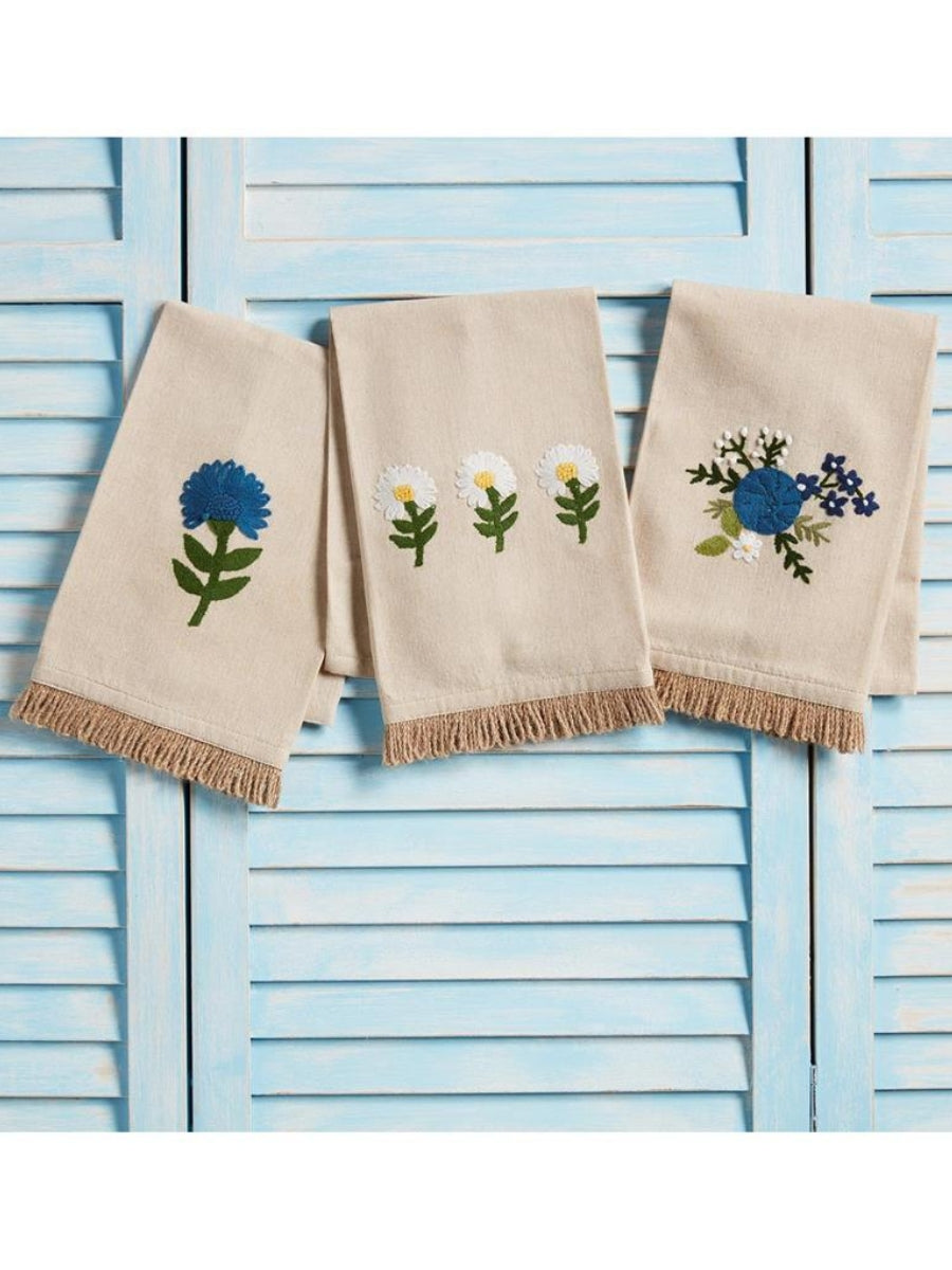 Floral Embroidery Towel