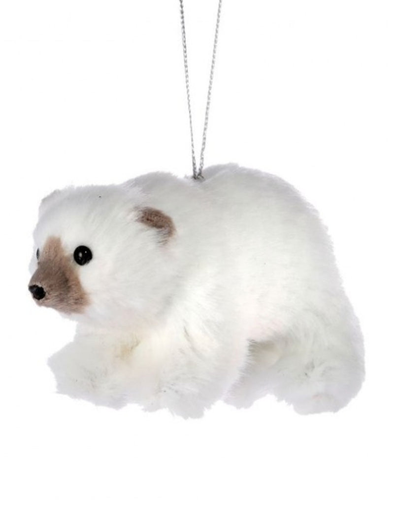 Fur Polar Bear Ornament